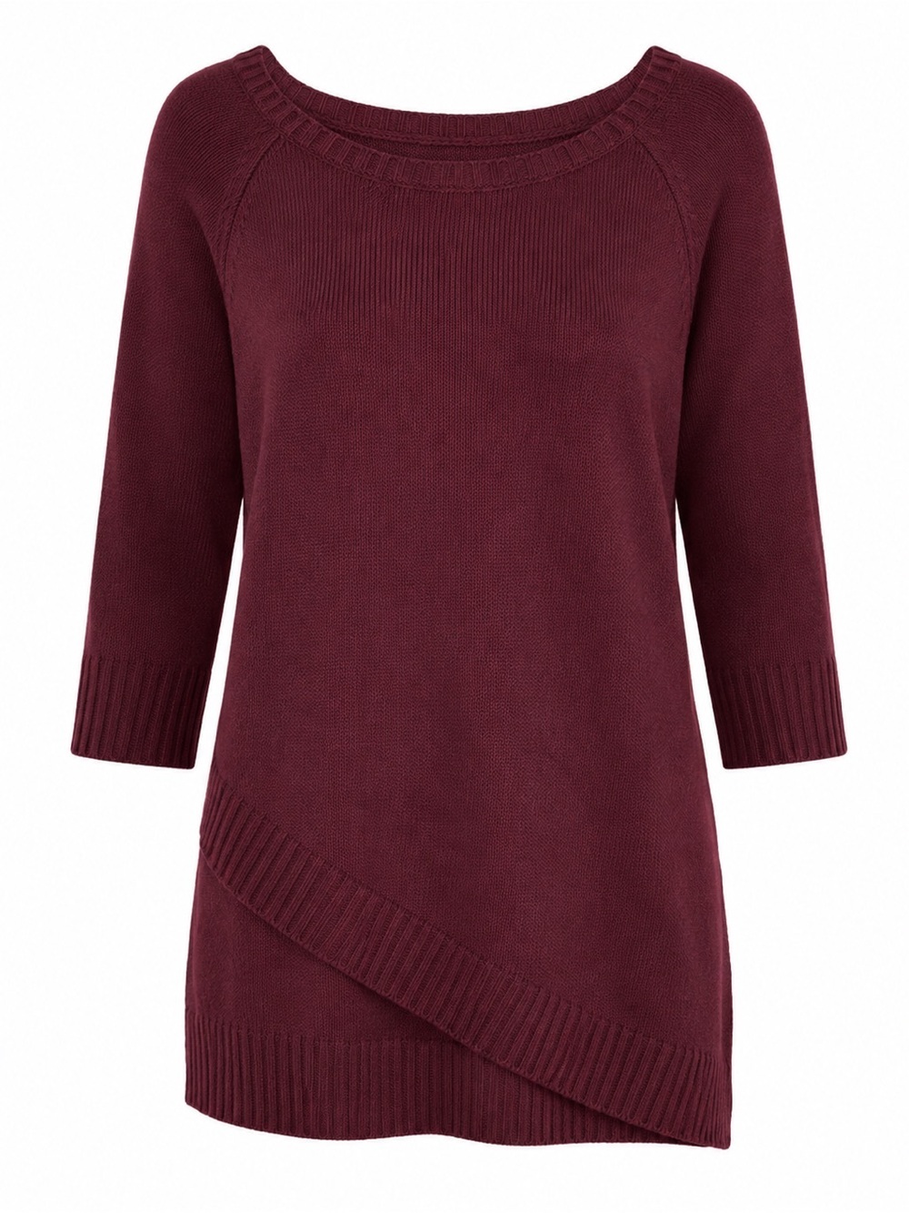 THE LIMITED LONG LINE BURGUNDY SWEATER